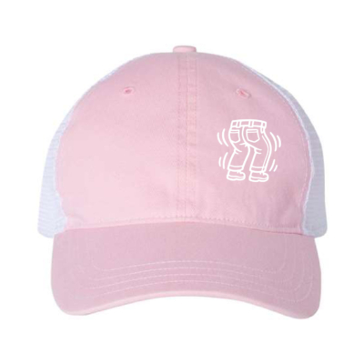 Official Whacky Jack Merch – Richardson Unstructured Garment Washed Cap- Pink / White – Embroidered product image