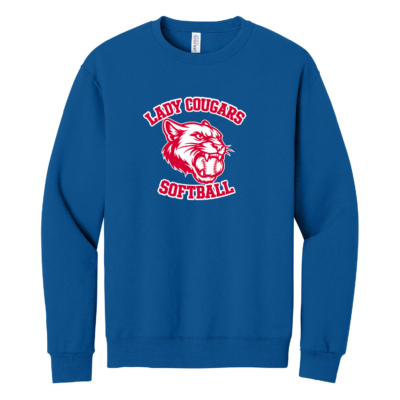 Cassadaga Valley Lady Cougar Softball – Cotton Crewneck – Royal product image