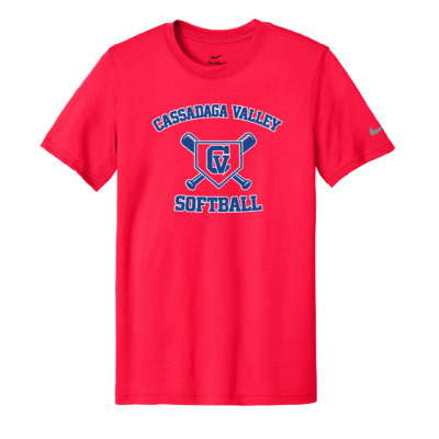 Cassadaga Valley Lady Cougar Softball – NIKE Short Sleeve Shirt – University Red product image