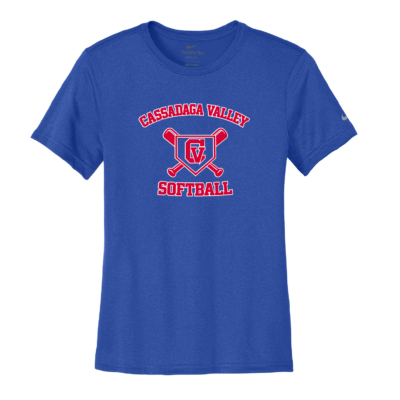 Cassadaga Valley Lady Cougar Softball - Ladies NIKE Short Sleeve Shirt - Game Royal