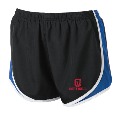 Cassadaga Valley Lady Cougar Softball – Sport Tek Ladies Cadence Shorts – Black/Royal product image