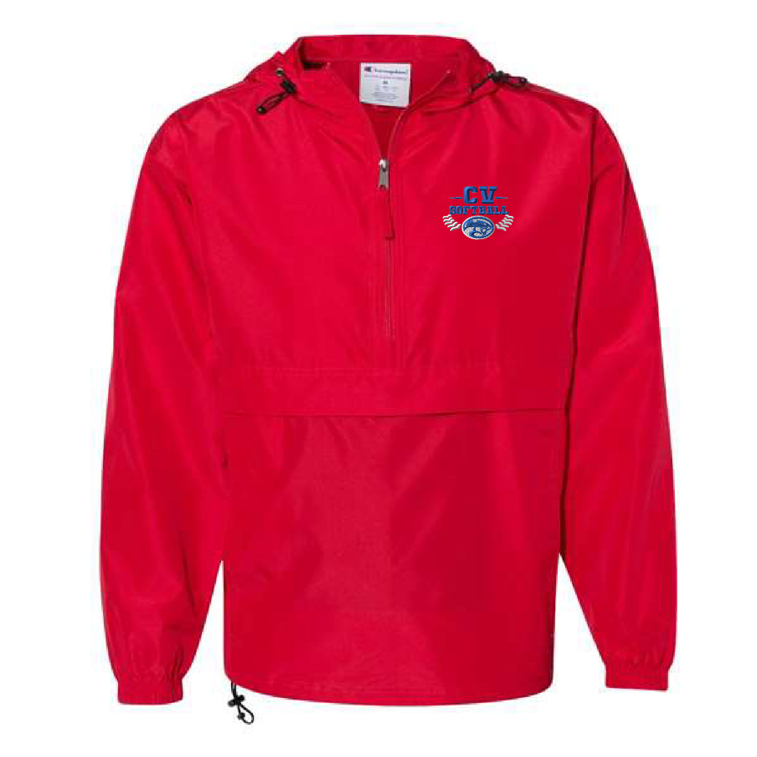 Cassadaga Valley Lady Cougar Softball – Champion Windbreaker – Red – EMBROIDERED product image