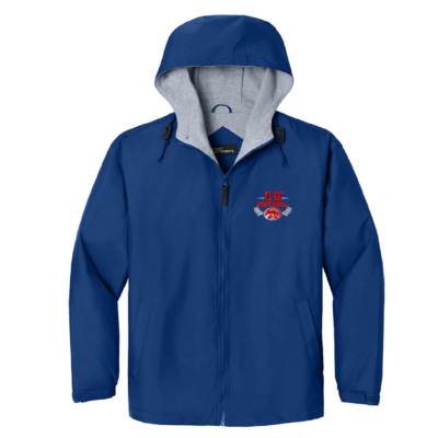 Cassadaga Valley Lady Cougar Softball – Water Resistant Hooded Team Jacket – Royal- EMBROIDERED product image