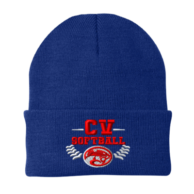 Cassadaga Valley Lady Cougar Softball – Cuffed Beanie – Royal – EMBROIDERED product image