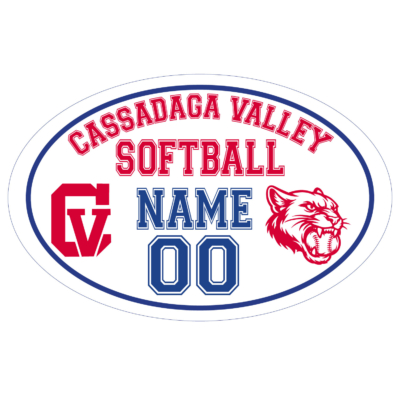 Cassadaga Valley Lady Cougar Softball – Full Color Custom Decal product image