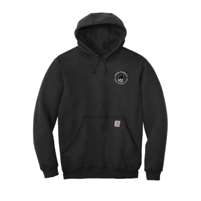 CUDS Spring Sale – Carhartt Midweight Hooded Sweatshirt – Black – EMBROIDERED Left Chest Option Only product image