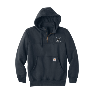 CUDS Spring Sale – Carhartt Rain Defender Paxton Heavyweight Hooded Zip Sweatshirt – New Navy – EMBROIDERED Left Chest Option Only product image