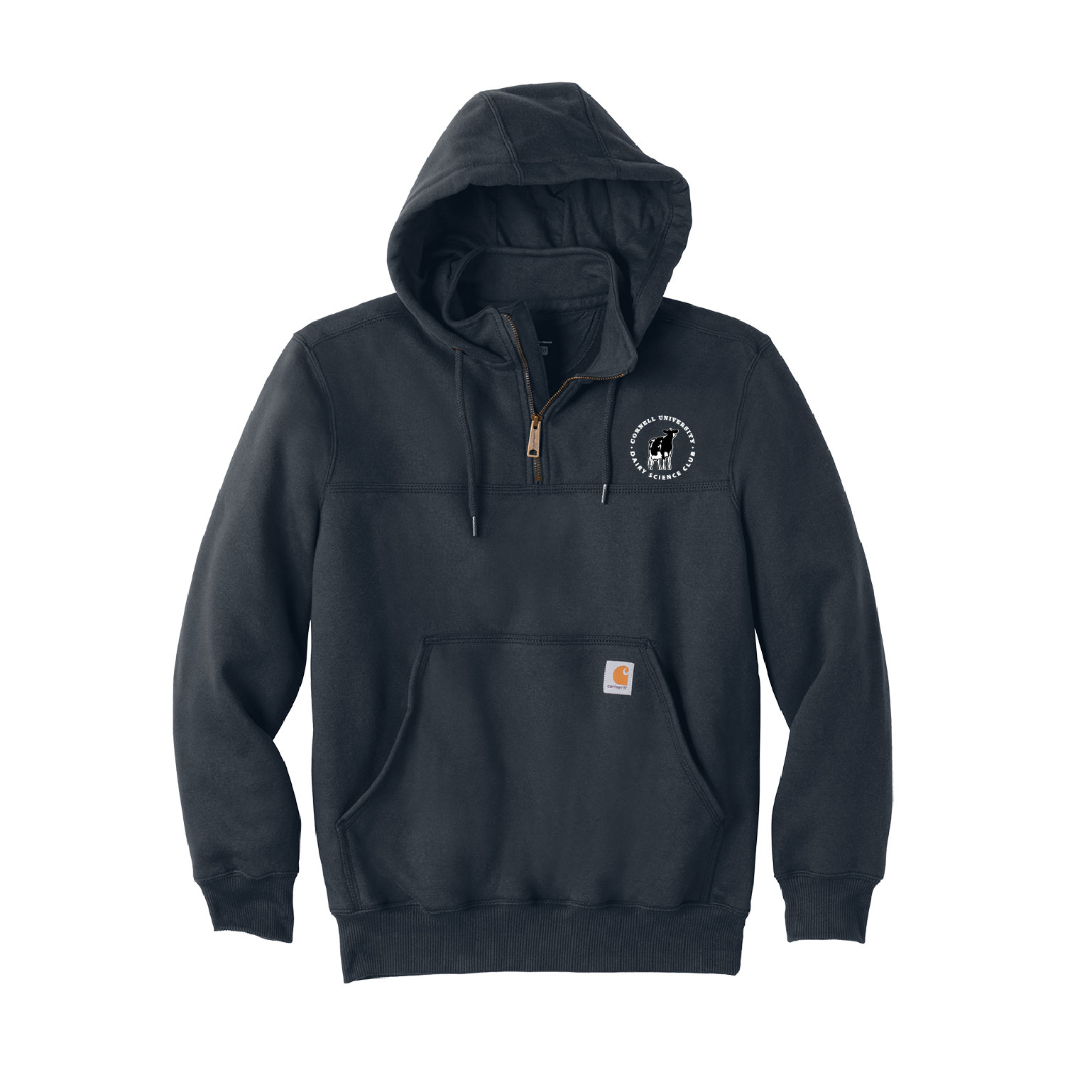 CUDS Spring Sale – Carhartt Rain Defender Paxton Heavyweight Hooded Zip Sweatshirt – New Navy – EMBROIDERED Left Chest Option Only product image