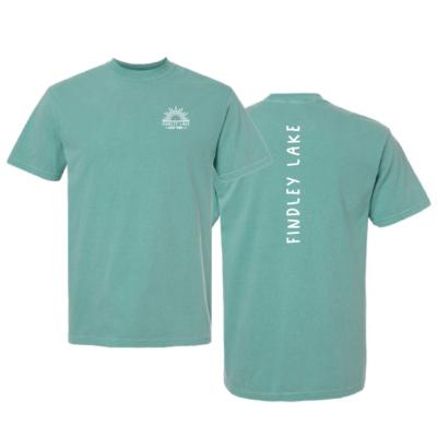 Findley Lake Merch Store - Comfort Colors Heavyweight Ring Spun T-Shirt - Seafoam