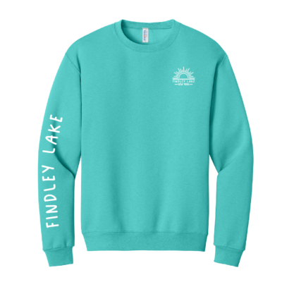 Findley Lake Merch Store - Cotton Crewneck - Scuba Blue