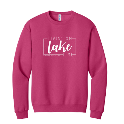 Findley Lake Merch Store - Cotton Crewneck - Cyber Pink