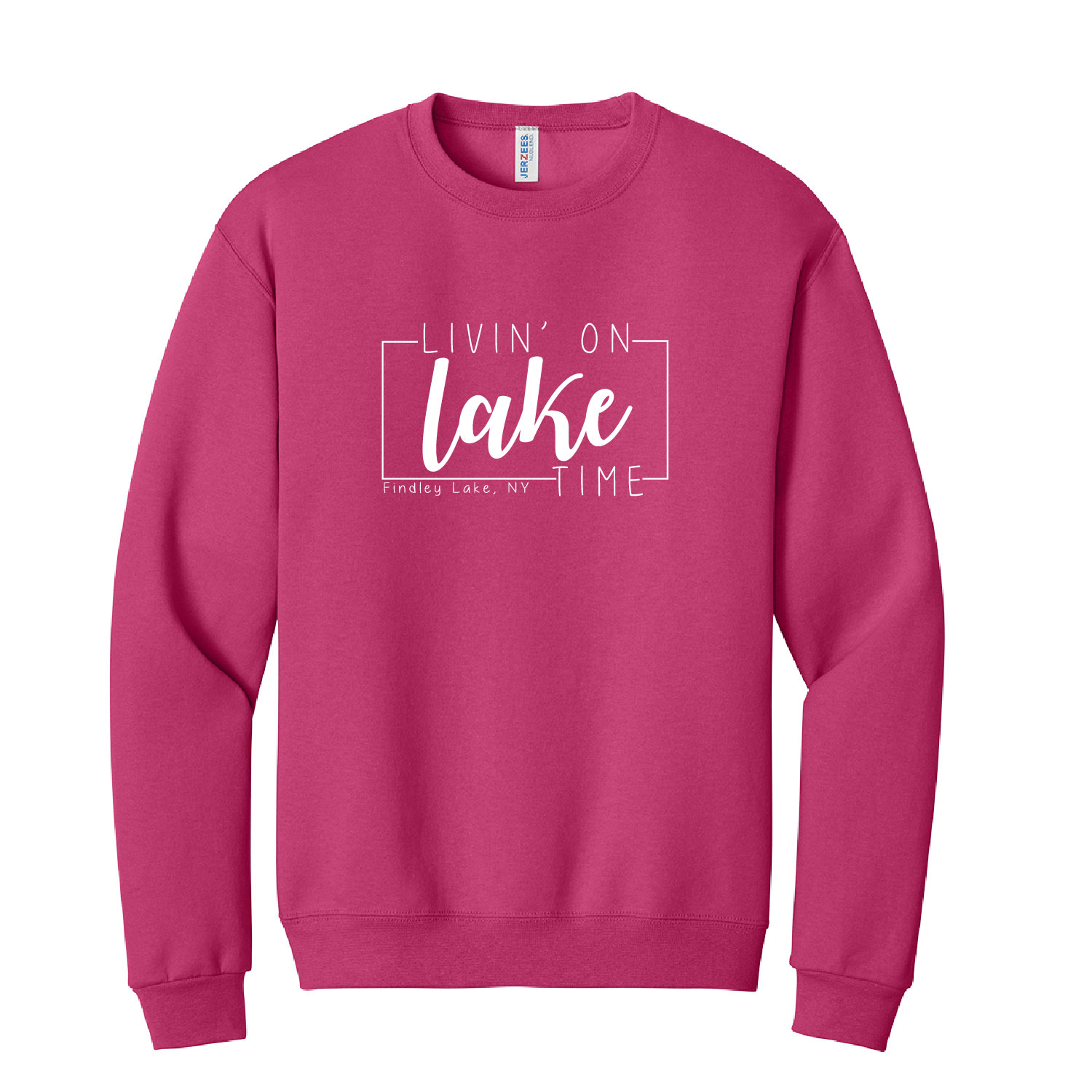 Findley Lake Merch Store – Cotton Crewneck – Cyber Pink product image