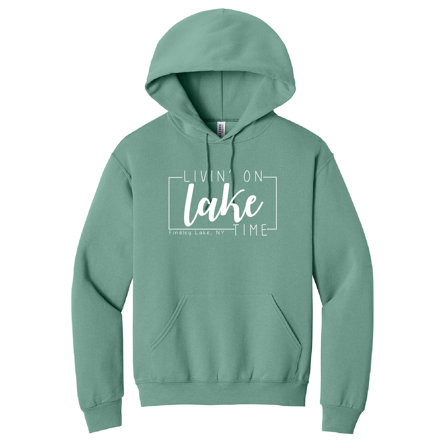 Findley Lake Merch Store - Cotton Hooded Sweatshirt - Sage - Image 2