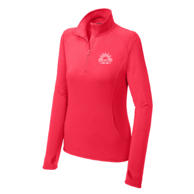 Findley Lake Merch Store – Ladies Poly / Spandex Quarter Zip – Hot Corral – EMBROIDERED product image
