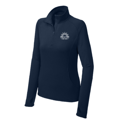 Findley Lake Merch Store – Ladies Poly / Spandex Quarter Zip – Navy – EMBROIDERED product image