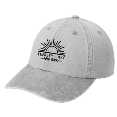 Findley Lake Merch Store -Garment Washed Unstructured Cap – Chrome – Embroidered product image