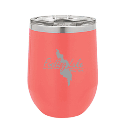 Findley Lake Merch Store – Polar Camel 12 oz. Coral Stemless Wine Tumbler with Standard Lid – ENGRAVED product image