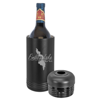 Findley Lake Merch Store - Black Wine Chiller Polar Camel - ENGRAVED