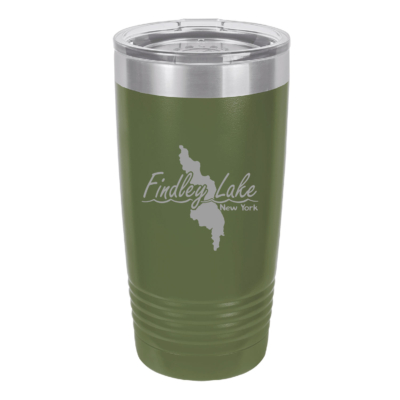 Findley Lake Merch Store – Polar Camel 20 oz. Olive Green Ringneck Tumbler with Slider Lid – ENGRAVED product image