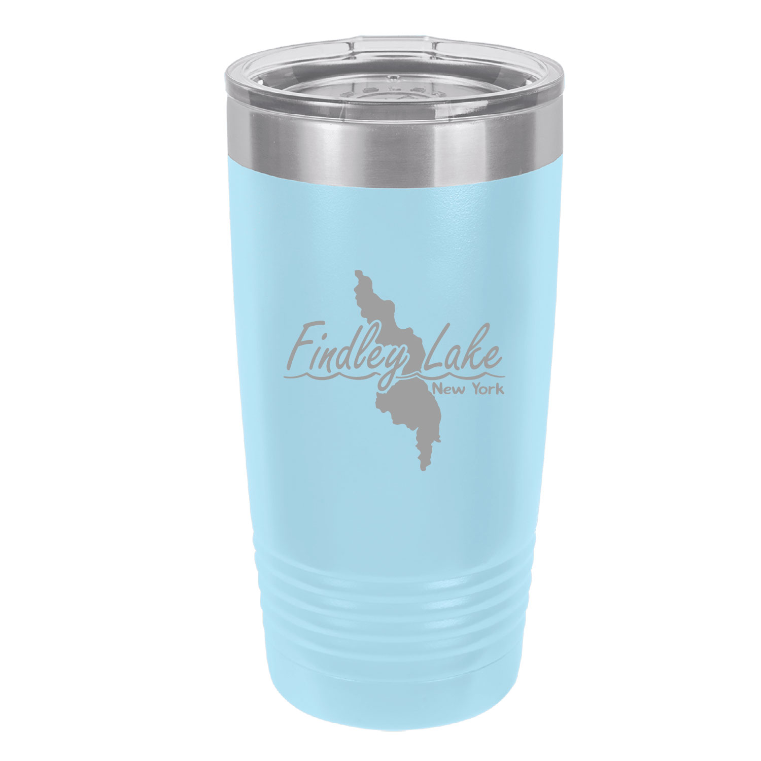 Findley Lake Merch Store – Polar Camel 20 oz. Light Blue Ringneck Tumbler with Slider Lid – ENGRAVED product image