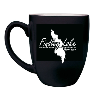 Findley Lake Merch Store – 16 oz. Black Ceramic Bistro – ENGRAVED product image