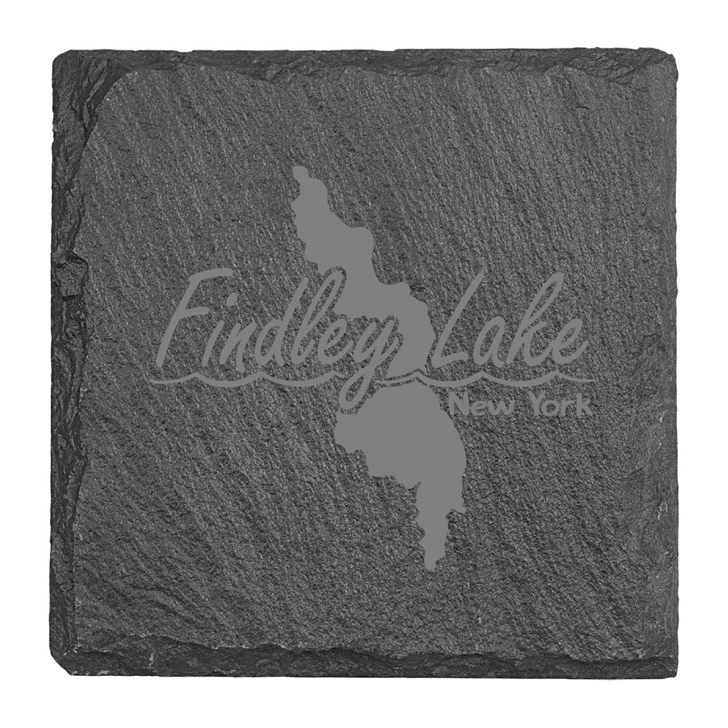 Findley Lake Merch Store – 4″ x 4″ Square Slate Coaster- ENGRAVED product image