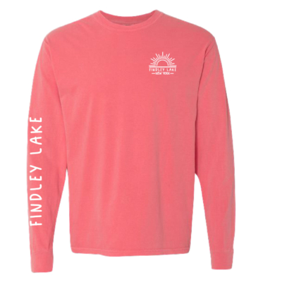 Findley Lake Merch Store - Comfort Heavyweight Ring Spun Long Sleeve - Watermelon