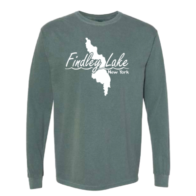 Findley Lake Merch Store - Comfort Heavyweight Ring Spun Long Sleeve - Blue Spruce