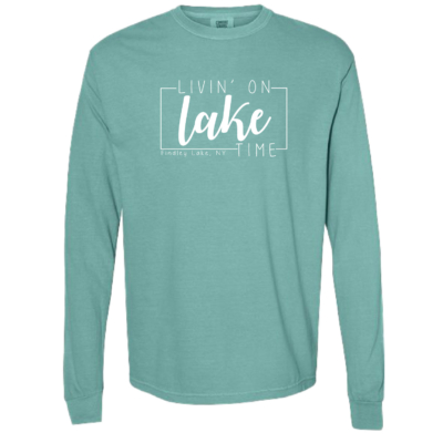 Findley Lake Merch Store - Comfort Heavyweight Ring Spun Long Sleeve - Seafoam
