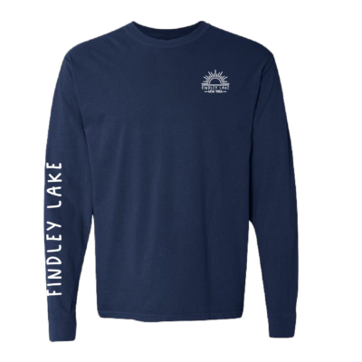 Findley Lake Merch Store - Comfort Heavyweight Ring Spun Long Sleeve - Navy