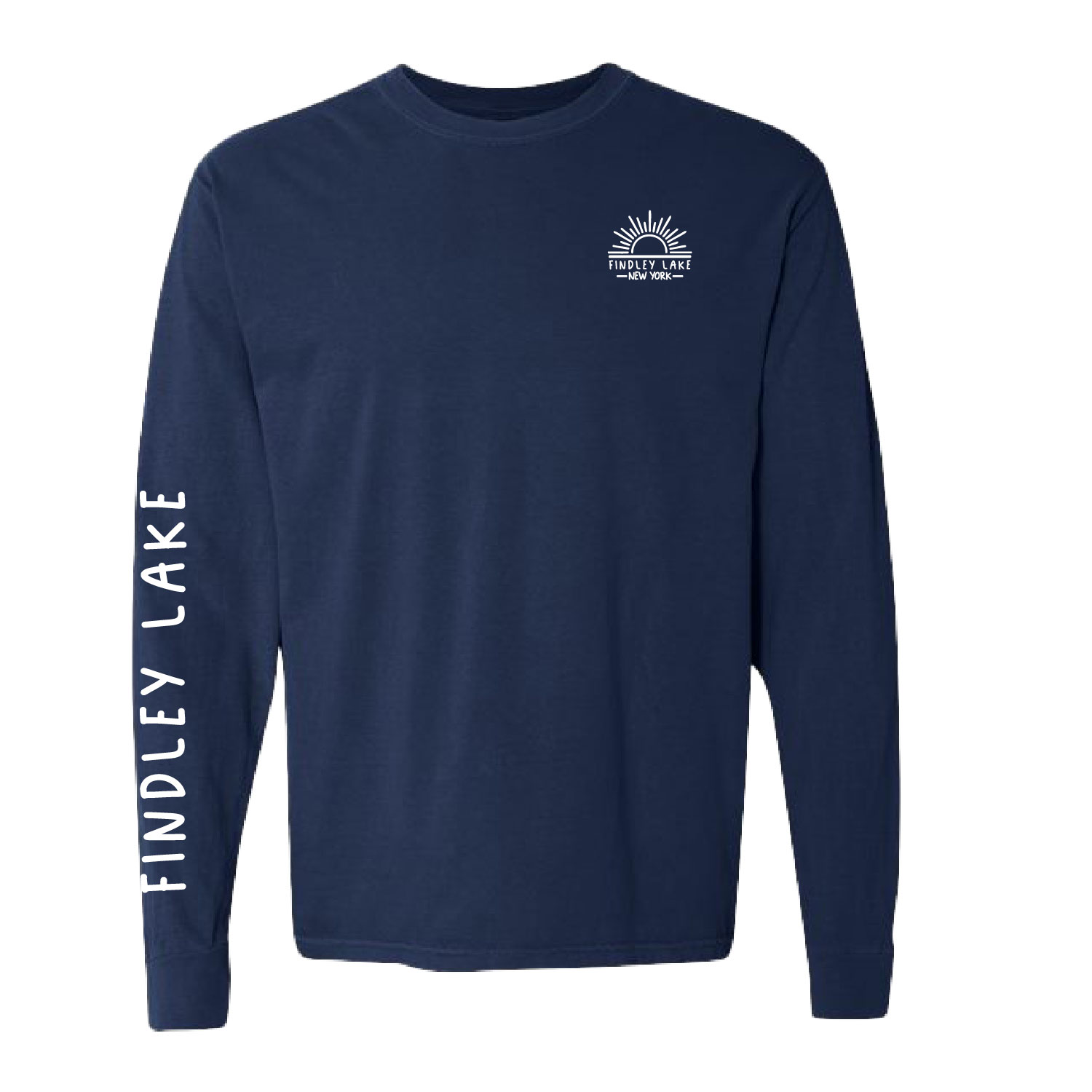 Findley Lake Merch Store – Comfort Heavyweight Ring Spun Long Sleeve – Navy product image