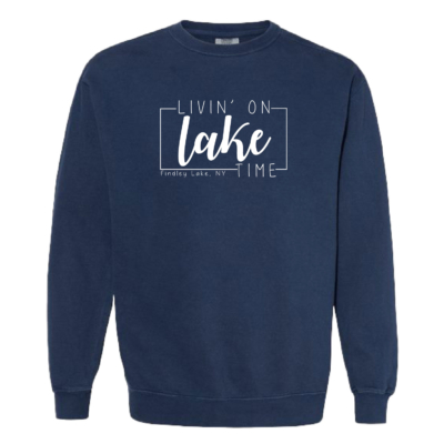 Findley Lake Merch Store – Comfort Colors Ring Spun Crewneck – Navy product image