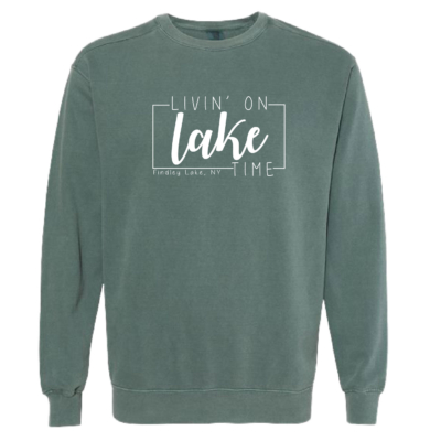 Findley Lake Merch Store - Comfort Colors Ring Spun Crewneck - Blue Spruce