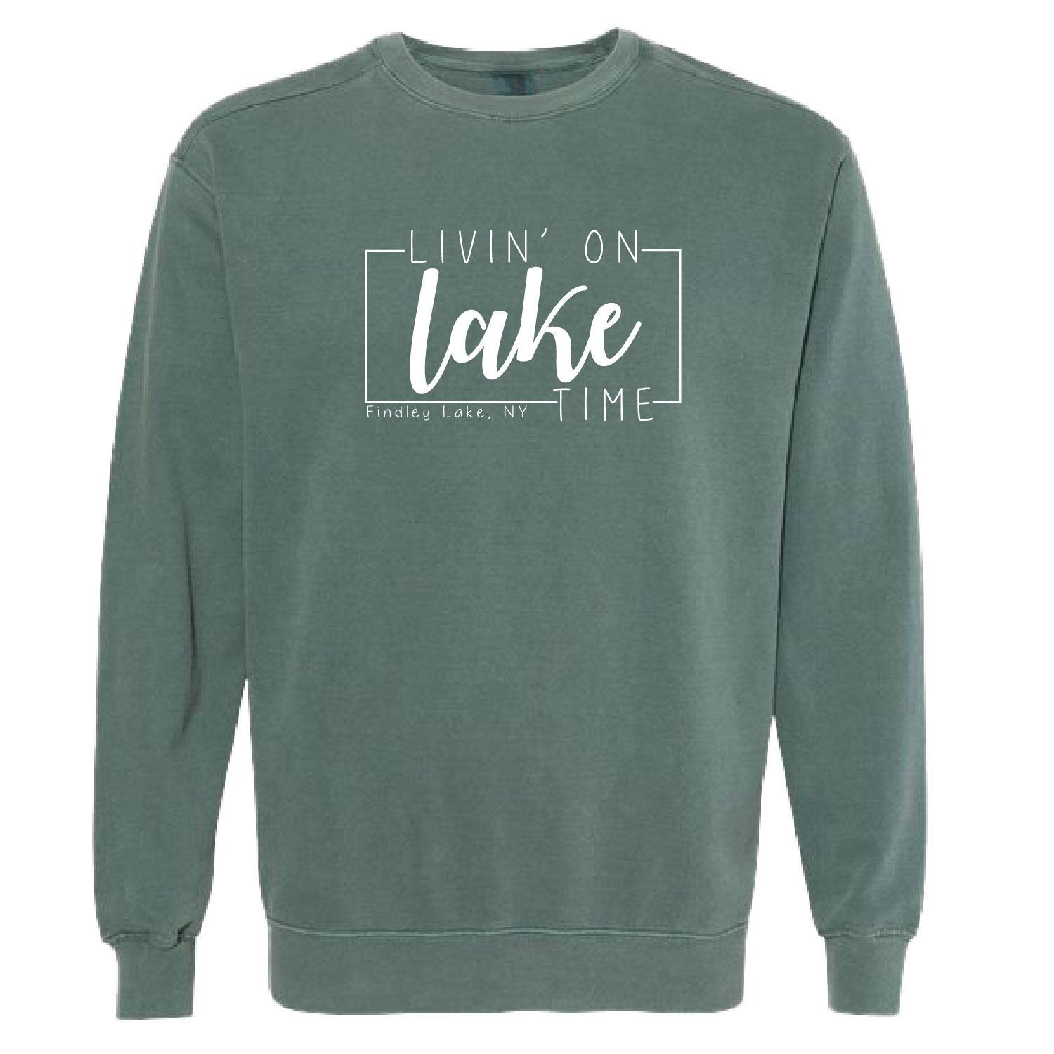 Findley Lake Merch Store – Comfort Colors Ring Spun Crewneck – Blue Spruce product image