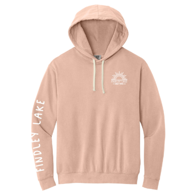 Findley Lake Merch Store - Comfort Colors Lightweight Ring Spun Hooded Sweatshirt - Peachy