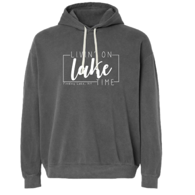 Findley Lake Merch Store - Comfort Colors Lightweight Ring Spun Hooded Sweatshirt - Pepper