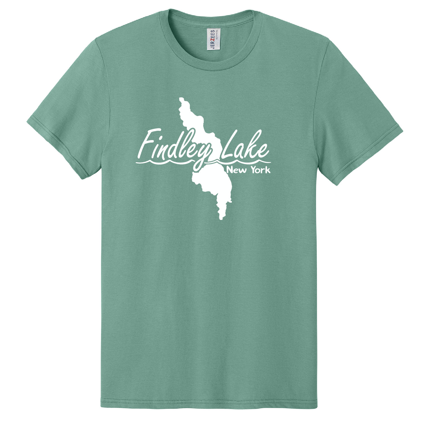 Findley Lake Merch Store - Cotton T-Shirt - Sage - Image 3