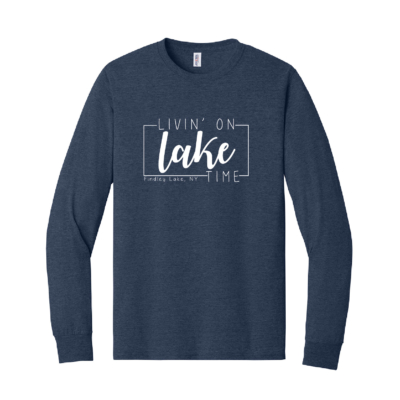 Findley Lake Merch Store - Cotton Long Sleeve - Vintage Heather Navy