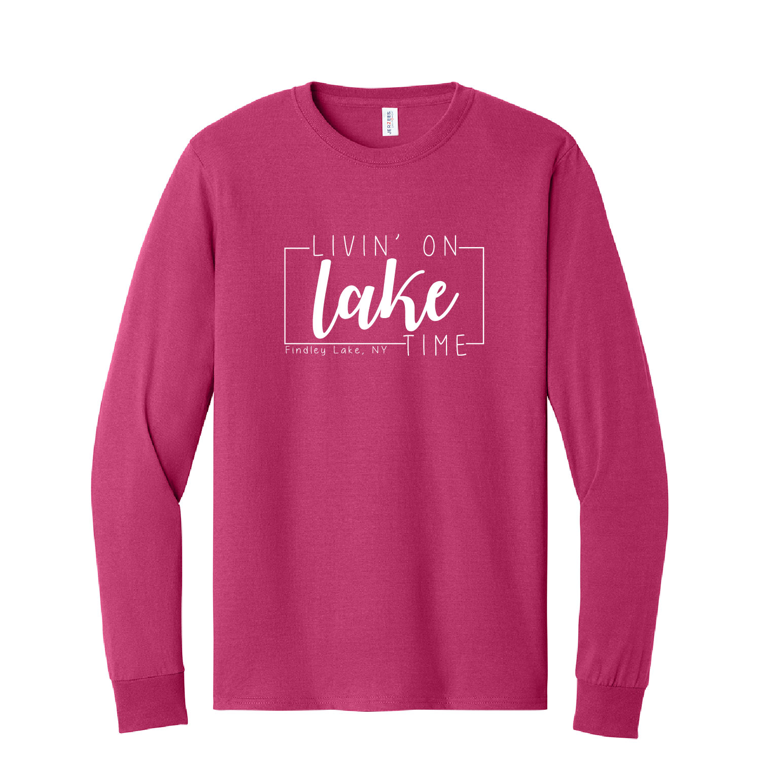 Findley Lake Merch Store - Cotton Long Sleeve - Cyber Pink - Image 2