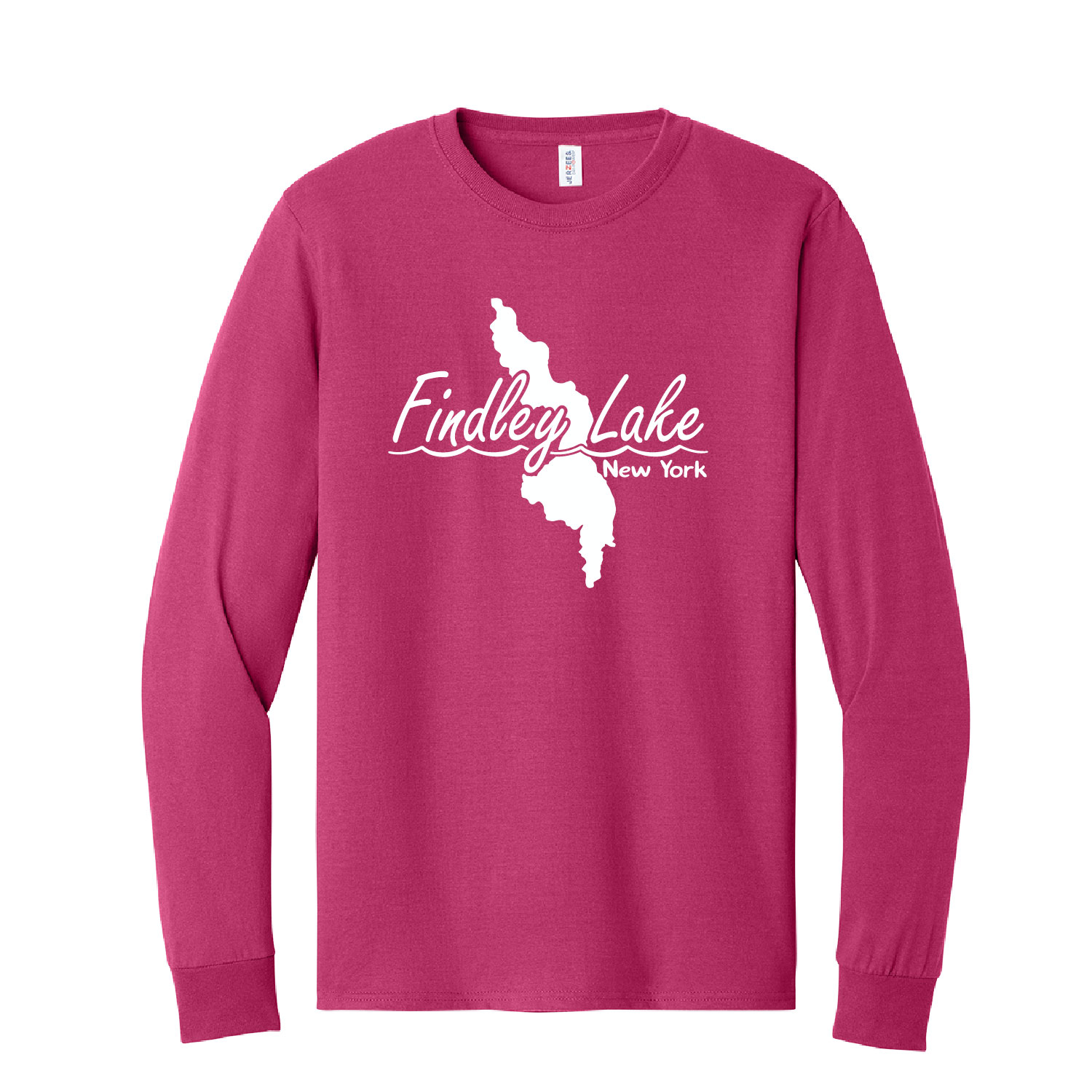 Findley Lake Merch Store - Cotton Long Sleeve - Cyber Pink - Image 3