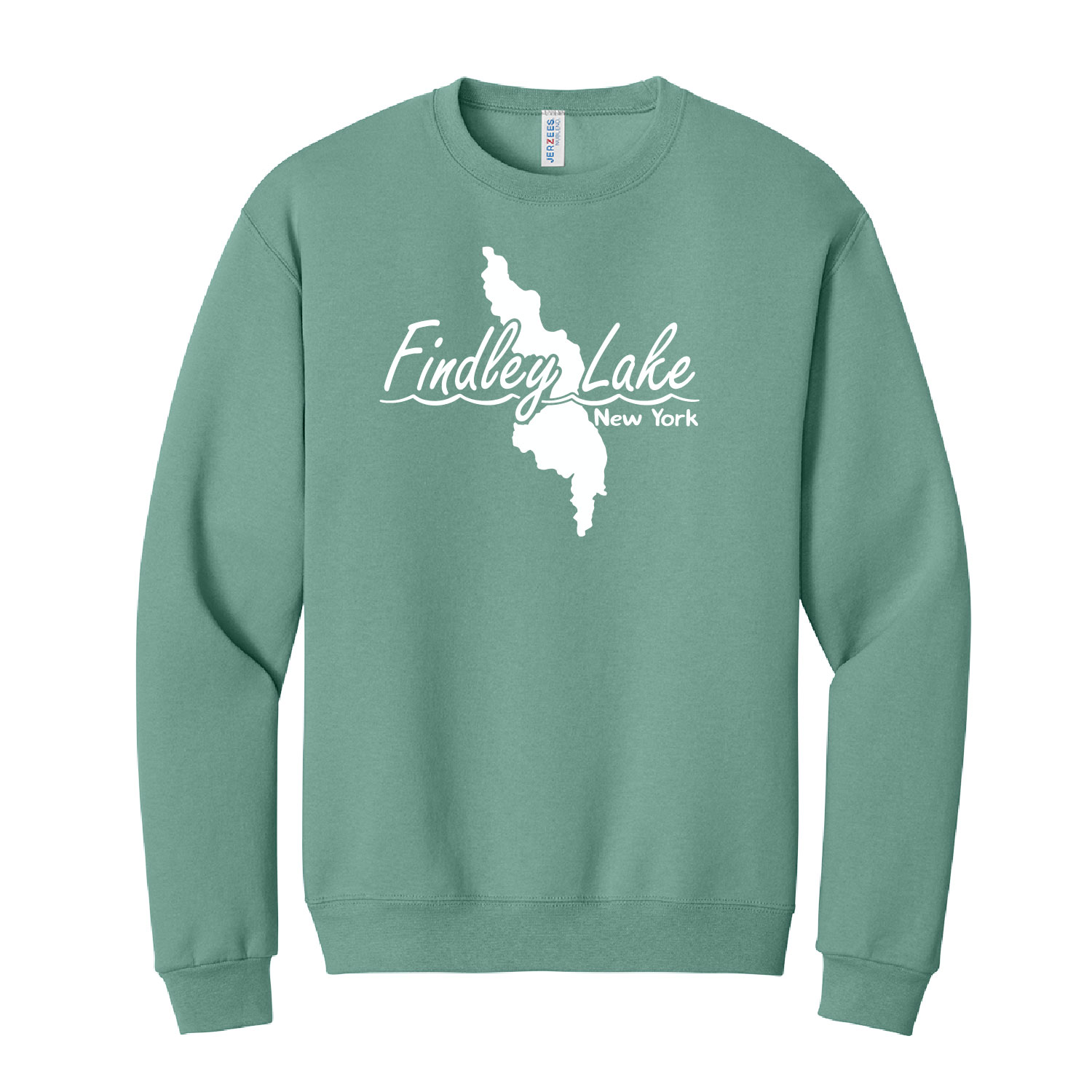 Findley Lake Merch Store - Cotton Crewneck - Sage - Image 3