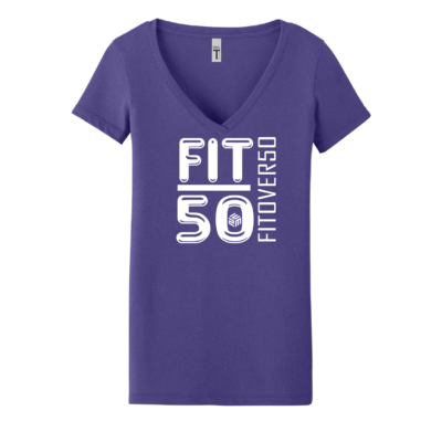 E2M – __Next Level Ladies V-neck – Purple Rush – Fit Over 50 product image