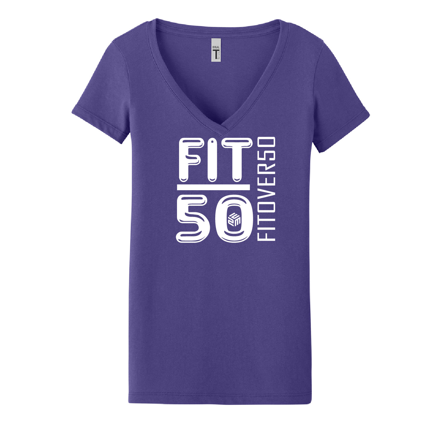 E2M – __Next Level Ladies V-neck – Purple Rush – Fit Over 50 product image