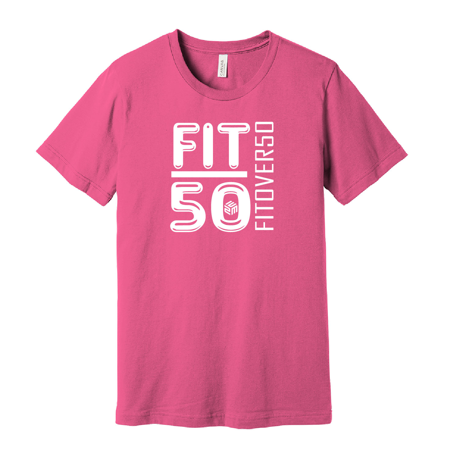 E2M – __Cotton Short Sleeve Shirt – Charity Pink – Fit Over 50 product image