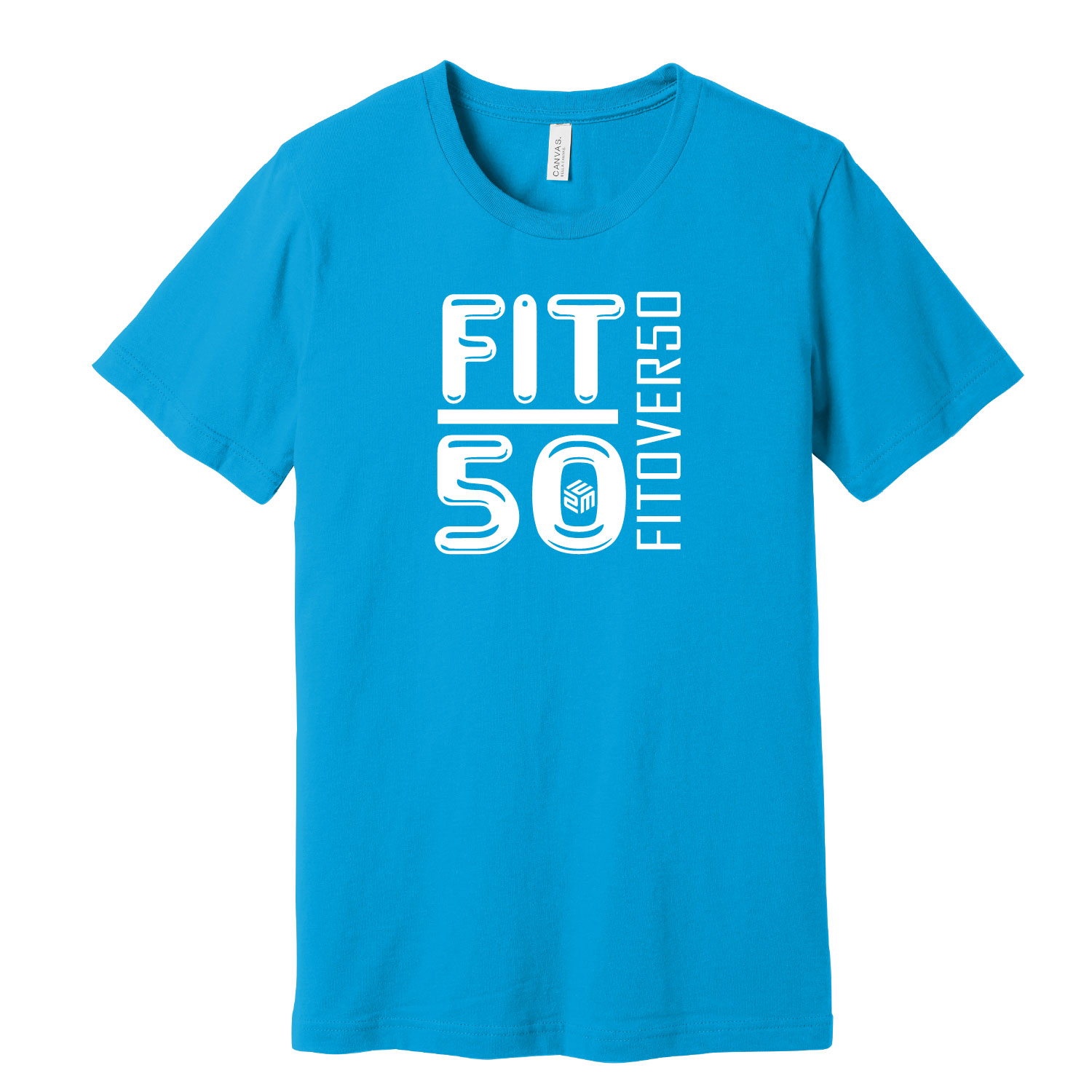 E2M – __Cotton Short Sleeve Shirt – Turquoise – Fit Over 50 product image