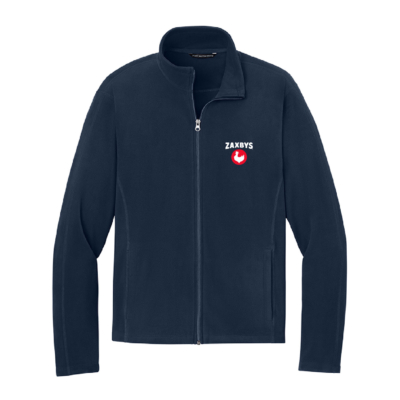 ZAXBYS – Mens Port Microfleece Full Zip Jacket – Navy – EMBROIDERED product image