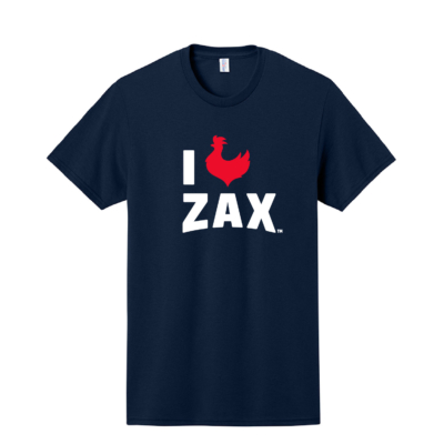 ZAXBYS – Cotton Short Sleeve Shirt – Navy PRINTED product image