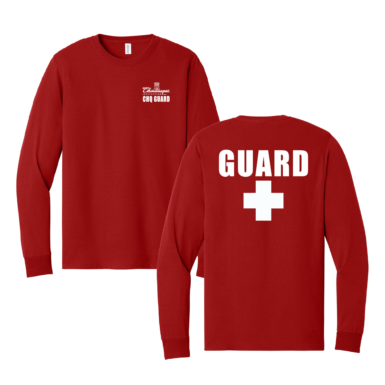 Chautauqua institution Lifeguard – Cotton Red Long Sleeve product image