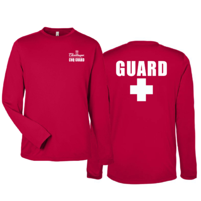 Chautauqua institution Lifeguard – Unisex UPF 50+ Moisture Wicking Poly Red Long Sleeve Shirt product image