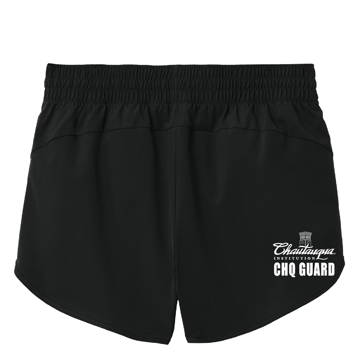 Chautauqua institution Lifeguard -Ladies 3" Pocket Poly Shorts - Black - Image 2
